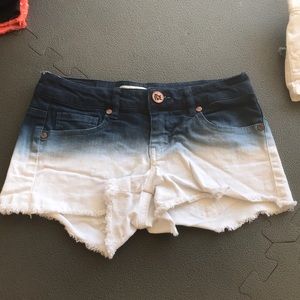 White and blue shorts